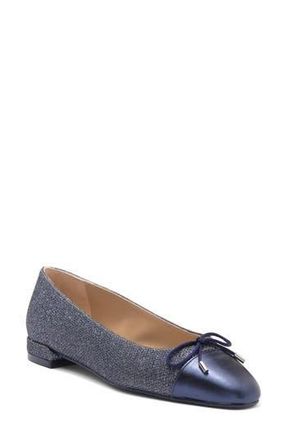 Stuart Weitzman Sleek Bow Flat in Blue Steel/Indigo at Nordstrom Rack, Size 7