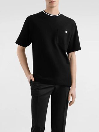 Dolce & Gabbana Mens Patch Pocket T-Shirt in Black Cotton - Size X-Large
