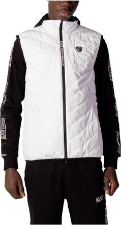 Emporio Armani Witte Zip Jas - Heren - Bodywarmers - Wit - 3XL - Polyester - Jassen