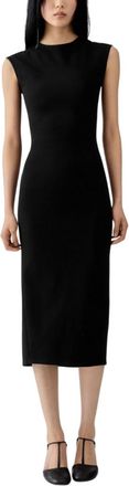 Jacquemus Black Round Neck Midi Dress
