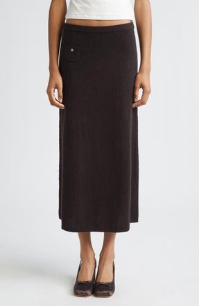 Sandy Liang Myos Wool & Cashmere Sweater Skirt in Brown at Nordstrom, Size Medium