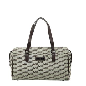 Balenciaga Brown Canvas Leather Handbag Tote Bag (Pre-Owned)