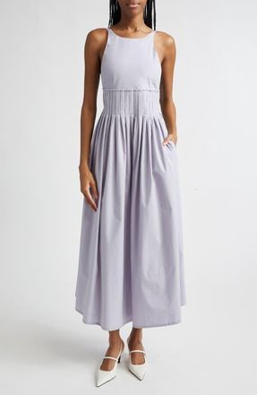 Giorgio Armani Iris Poplin Midi Dress in Lilac at Nordstrom, Size 12 Us