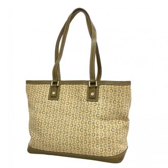 Celine Khaki Light Brown Canvas Tote Bag (Pre-Owned)
