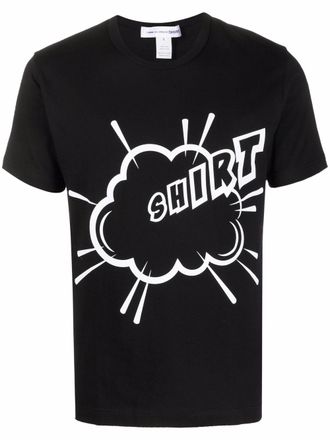 Comme Des Gar&ccedil;ons T-shirt con stampa - Nero