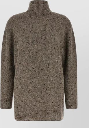 The Row mirai high neck textured knit sweater