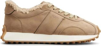Tod's Bruin Leren Casual Sneakers - Dames - Sneakers - Bruin - 37 EU - Leer - Schoenen