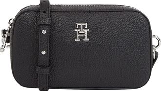 Tommy Hilfiger Womens Small Emblem Crossbody Camera Bag, Black (Black), One Size