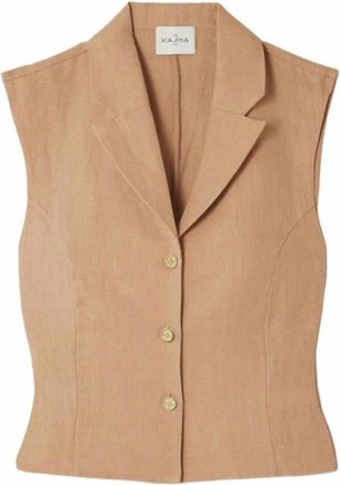 Le Kasha Womens Sawadah Vest In Sand