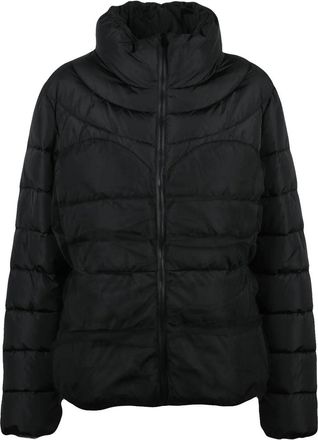 Twin-Set Black Tulle Embroidery Quilted Polyamide Down Jacket
