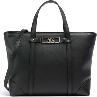 A|X Armani Exchange Polly Handtas - Dames - Shoppers - Zwart - ONE Size - Leer - Tassen