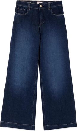 Oltre Wide Leg Jeans - Dames - Loose Fit Jeans - Blauw - 3XL - Katoen - Jeans