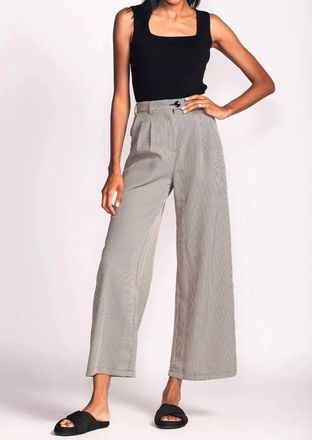 Pink Martini Cherry Pants In Light Brown Plaid