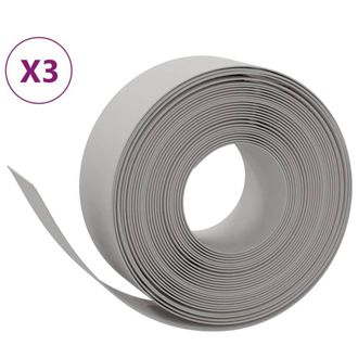 Berkfield Home Garden Edgings 3 pcs Grey 10 m 20 cm Polyethylene