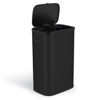 Kitchen Move Cubo de basura de cocina de apertura a presi&oacute;n negro 60l