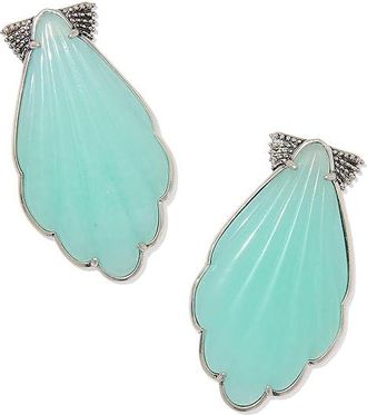 Kendra Scott Alexa Statement Womens Earring Womens Earring Vintage Silver Dark Teal Quartz, Brass