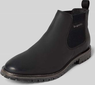 Bugatti Boots aus Leder mit elastischen Einsätzen Modell Kosta in Black, Größe 40