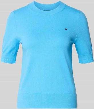 Tommy Hilfiger Regular Fit Strickpullover aus Baumwoll-Mix in Sky, Gr&ouml;&szlig;e XL