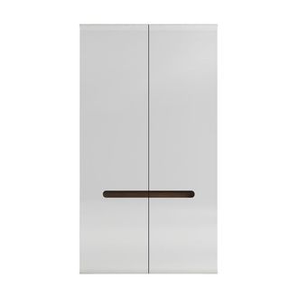 Petits Meubles Armario 2 puertas lacado y madera paneles de mdf blanco