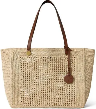 Mulberry Crochet Raffia Tote in Natural at Nordstrom