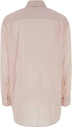Jil Sander Womens Oversized Muslin Shirt Pink Cotton