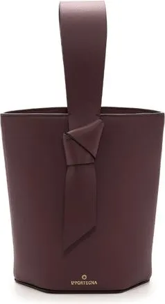 La Portegna Julieta Shoulder Bag Minimalist Lines And Timeless Design in Burgundy at Nordstrom