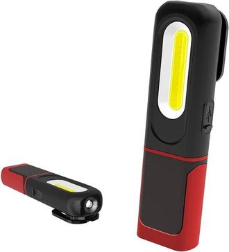 OEM Lampada Da Lavoro A Led Ricaricabile - 2 In 1, Ruotabile A 360&deg;, Cob Da 5w, Con Magnete E Gancio