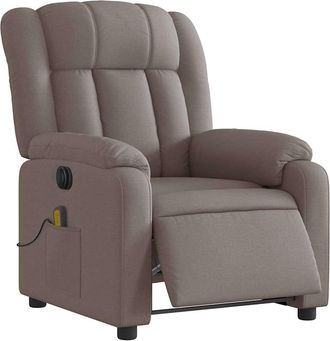 vidaXL Vidaxl - Sill&oacute;n Reclinable De Masaje El&eacute;ctrico Tela Gris Taupe
