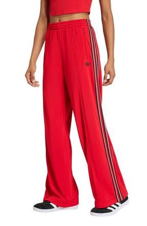 adidas Loose Wide Leg Track Pants in Better Scarlet/Black at Nordstrom Rack, Size X-Large