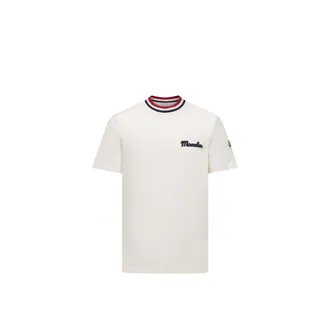 Moncler Embroidered Logo Cotton T-shirt White Size 3XL