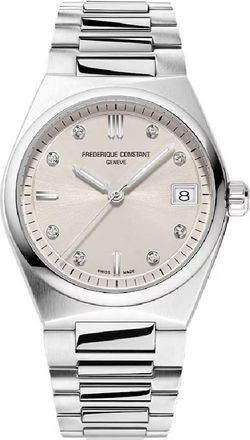 Frederique Constant Highlife Quartz Diamond Silver Dial Ladies Watch FC-240BGD2NH6B