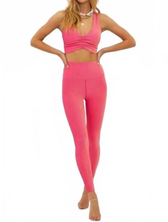 Beach Riot Tayler Ribbed Leggings In Sunset Two Tone