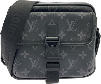 Louis Vuitton Black Coated Canvas Shoulder Bag (Pre-Owned)
