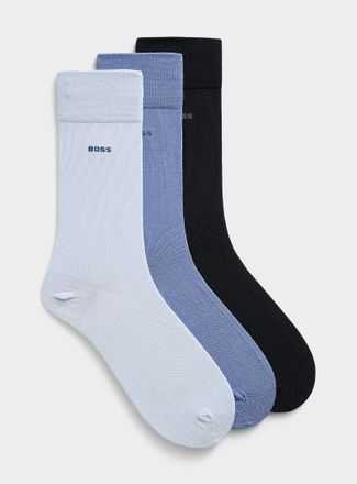 BOSS Mens Minimalist dress socks 3-pack