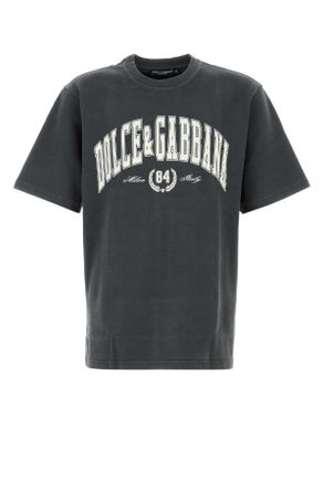 Dolce & Gabbana Houtskool Katoenen T-shirt