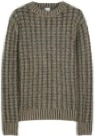 Aspesi Wool Crewneck Sweater - Heren - Ronde hals truien - Grijs - L - Wol - Truien & Vesten