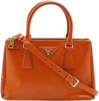 Prada Pre-owned Handbags, female, Orange, Size: ONE SIZE Pre-owned Vintage Fabric Handbag