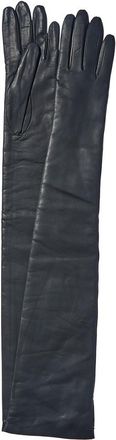 Portolano Leather Cashmere-Lined Long Gloves