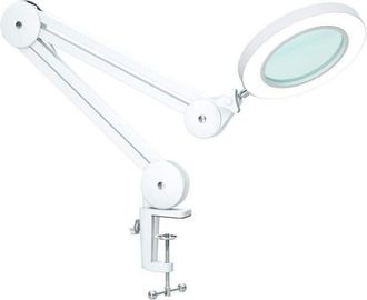 Elle L&aacute;mpara De Aumento, L&aacute;mpara De Trabajo - Con Lente De Cristal De 105 Mm, 5 Dioptr&iacute;as, Pinza Met&aacute;lica, Brazo Giratorio, Luz Regulable En 3 Colores, 16 