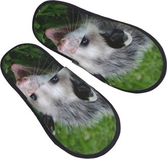 Generic Slipper Possum Hissing Non-Slip Slippers Unisex Indoor Shoes For Women Holiday Ladies L