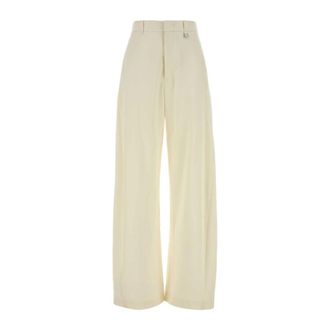 Giuseppe Di Morabito Wide Trousers, female, White, Size: XS Wool Palazzo Pant