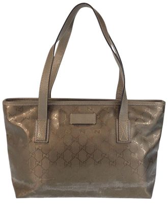 Gucci Gg Imprime Bronze Tote Shoulder Bag (Authentic Pre-Loved)