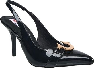 True Religion Muni Metal Horseshoe Logo Heel in Black at Nordstrom, Size 8