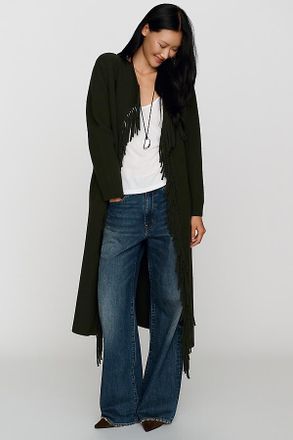 NVLT Fringe Belted Coatigan Jacket
