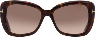 Tom Ford Maeve Brown Gradient Butterfly Ladies Sunglasses FT1008 52F 55