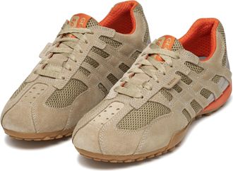 Geox Schn&uuml;rschuh GEOX U SNAKE ORIGINAL, Herren, Gr. 39, beige (sand), Leder, Textil, Schuhe Schn&uuml;rschuh, Schn&uuml;rschuh, Freizeitschuh, Trekking Sneaker mit L