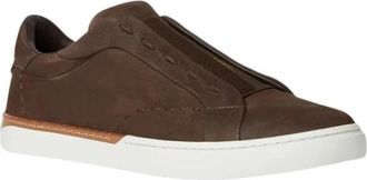Fendi City Sneakers - Heren - Sneakers - Bruin - 40 1/2 EU - Leer - Schoenen