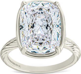 Sterling Forever Taylors Elongated Cubic Zirconia Ring in Silver at Nordstrom, Size 10