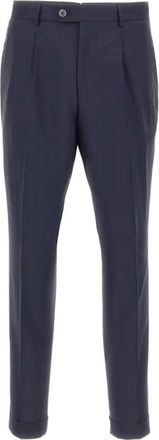 HUGO BOSS Suit Broeken - Heren - Nette broeken - Blauw - L - Leer - Broeken