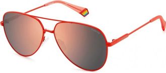 Polaroid Womens PLD-6187-S-C9A PLD 6187 60 S C9A Sunglasses - Red - One Size